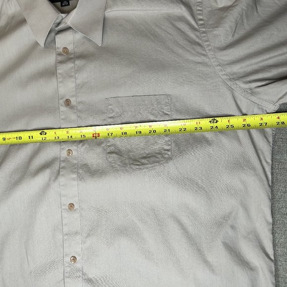 Blacker by Stanley Blacker Button Up Dress Shirt Men 17 1/2 (36/37) Light Mocha - Picture 6 of 10